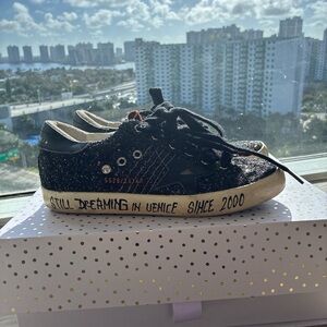 Golden Goose Black Glitter Sneakers